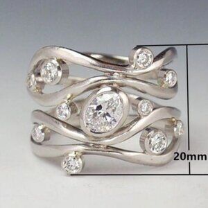 925 Wedding Ring, Engagement Ring A8 Bridal Ring​
